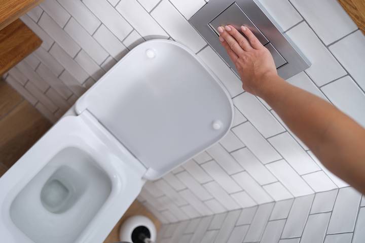 Noises indicate the toilet may be leaking from underneath.